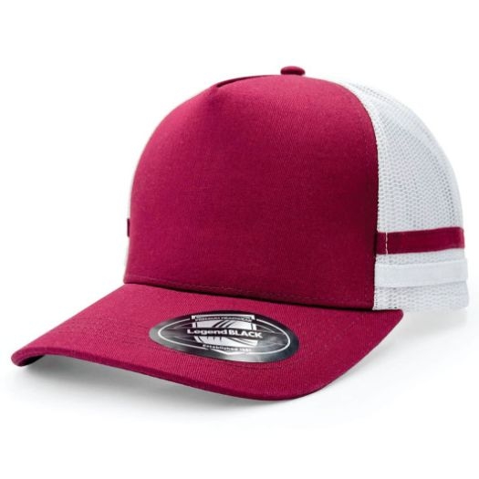 ah456-striped-trucker-cap-maroonwhite