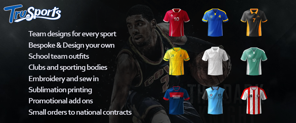 Sports Clothing, Footwear and Team Uniform Specialists.